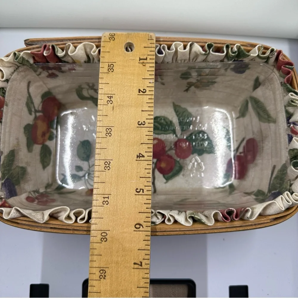 Longaberger Baker's Bounty Basket Liner‎ Protector Tie-On, Handwoven USA